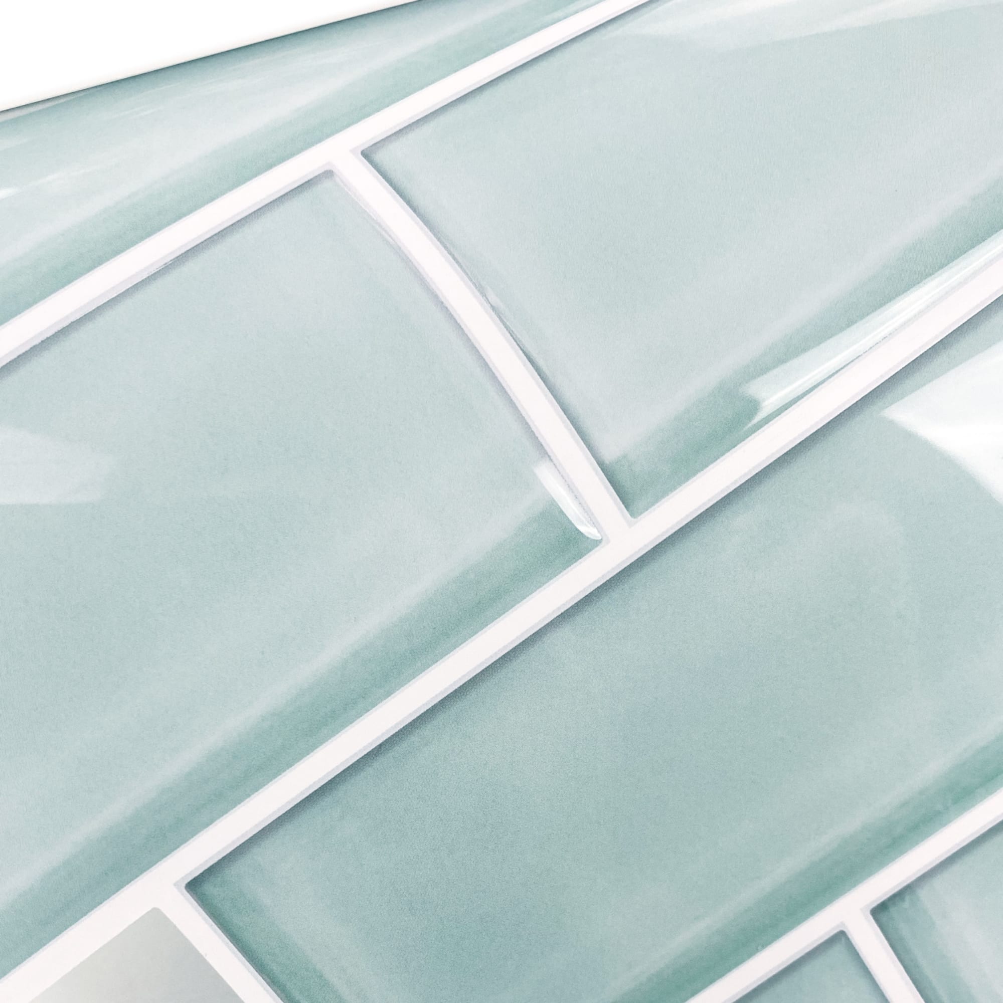 RoomMates Aqua Seaglass Subway Peel & Stick Sticktile